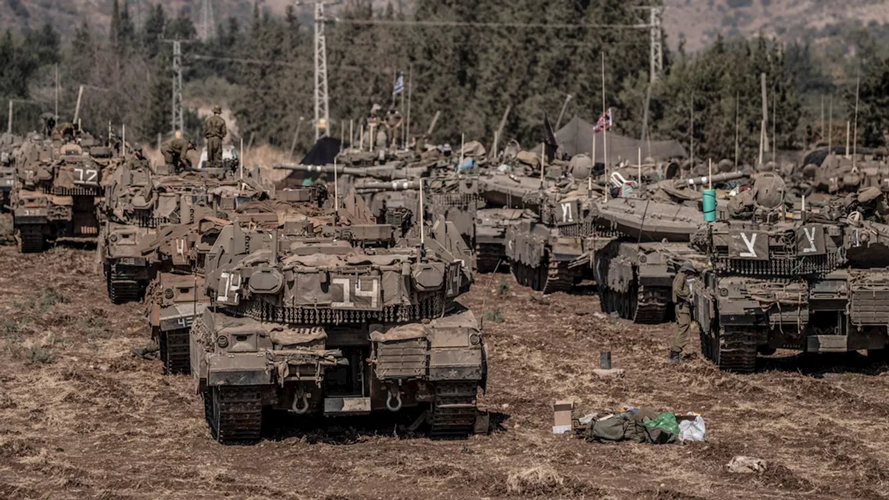 Tanks gather near Israeli-Lebanon border - as defence minister hold talks over 'expansion' of IDF activity