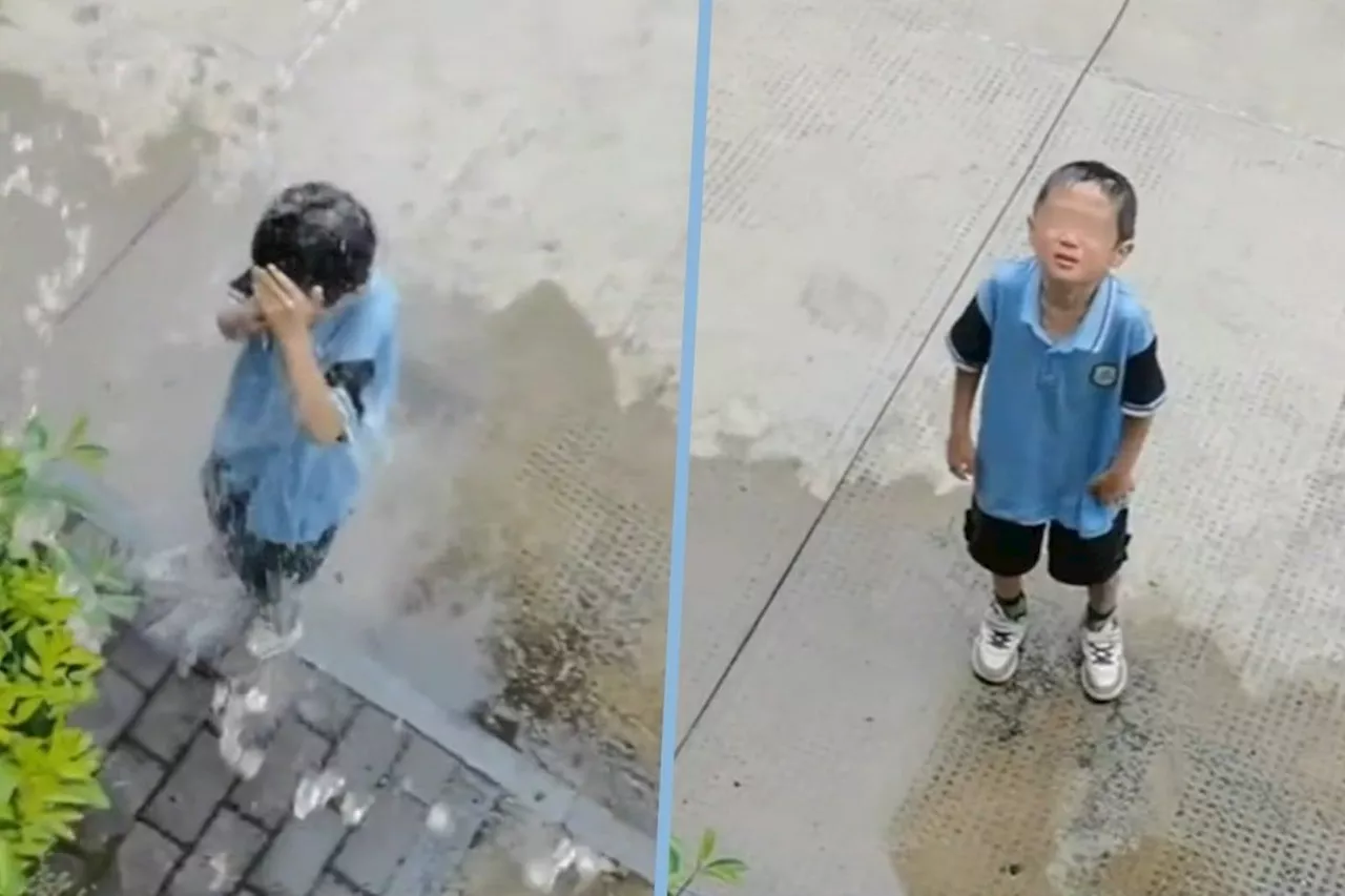 China mother wins online applause for pouring water on son after he wilfully wet classmates