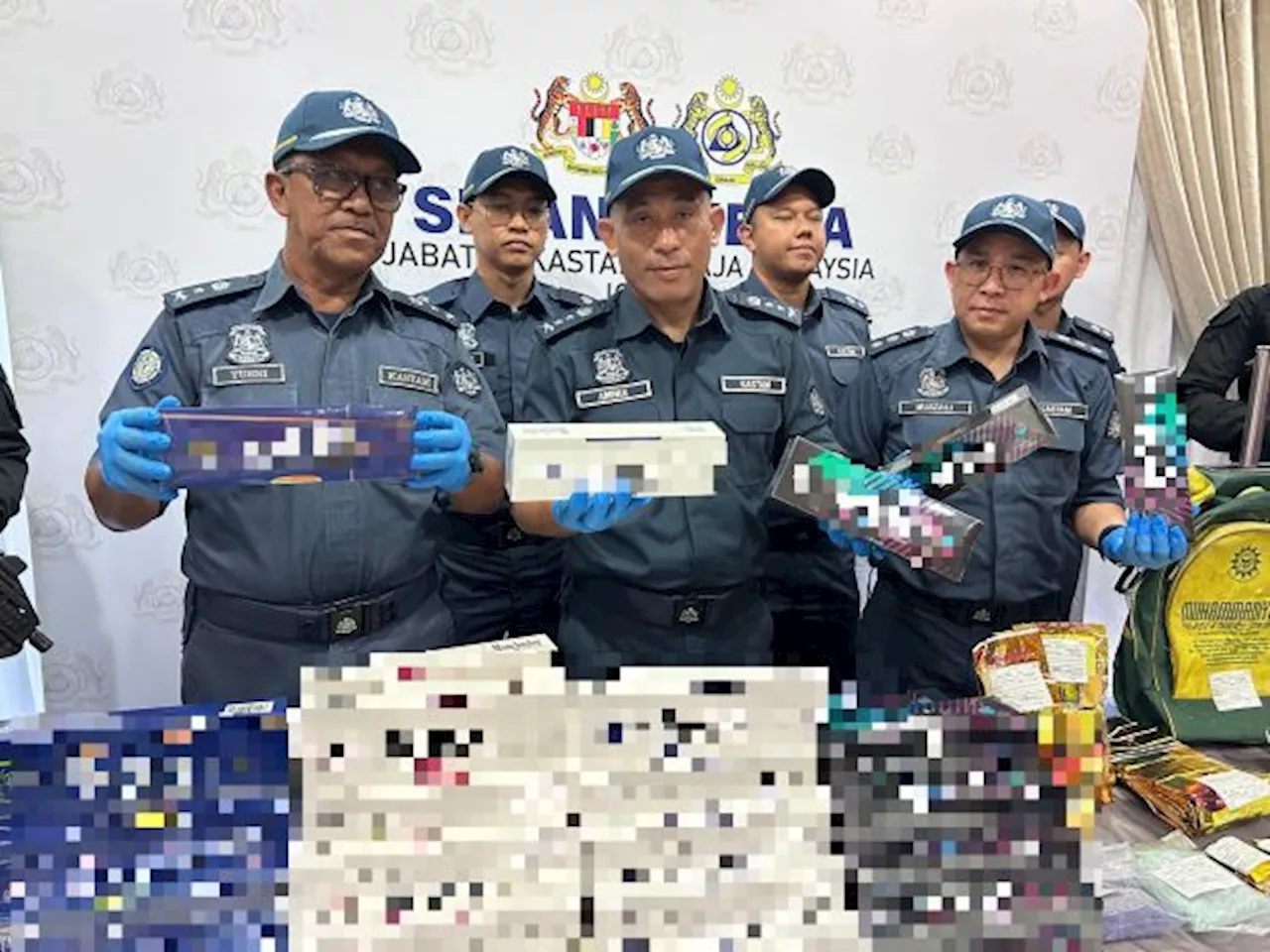 Johor Customs seize RM11.7mil in contraband cigarettes, alcohol in five raids