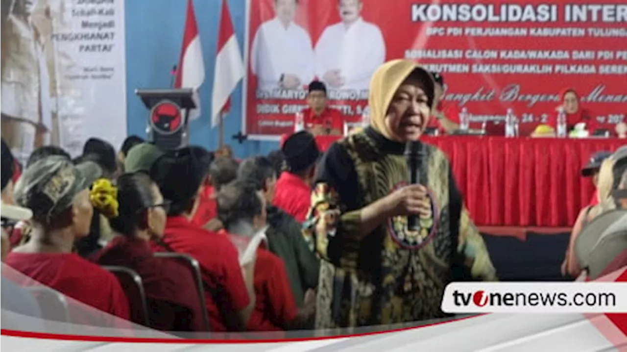 Tri Rismaharini Hadiri Konsolidasi Internal PDIP Tulungagung, Gaungkan Program Sekolah Gratis