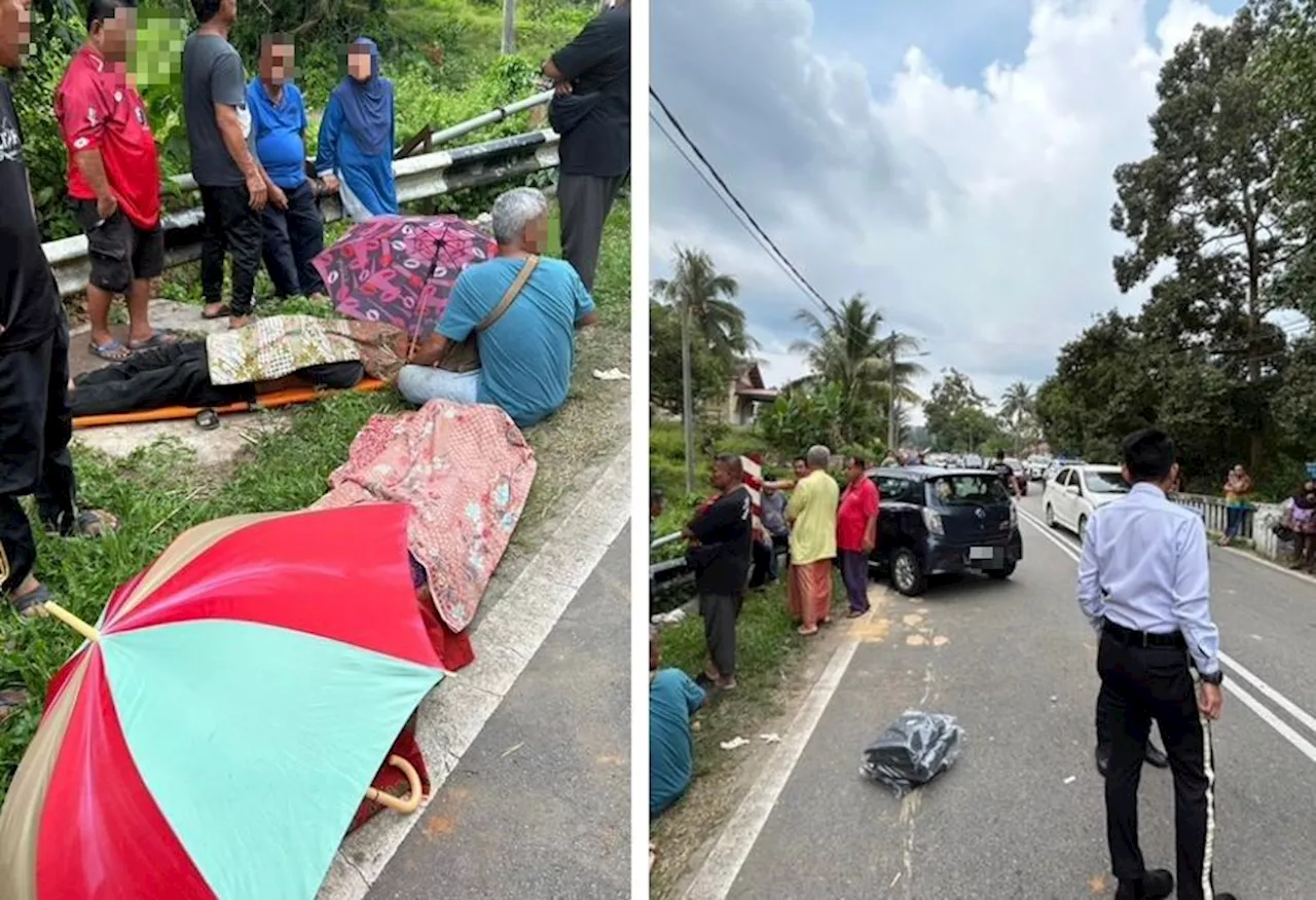 Bapa, anak maut kereta langgar tembok jambatan