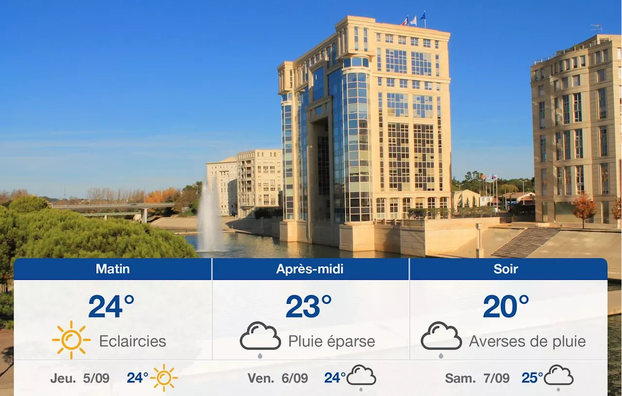 Météo Montpellier: prévisions du mercredi 4 septembre 2024