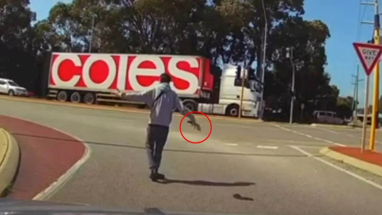 Mandurah man, 32, accused of threatening driver with machete as he pushed pram across crossing