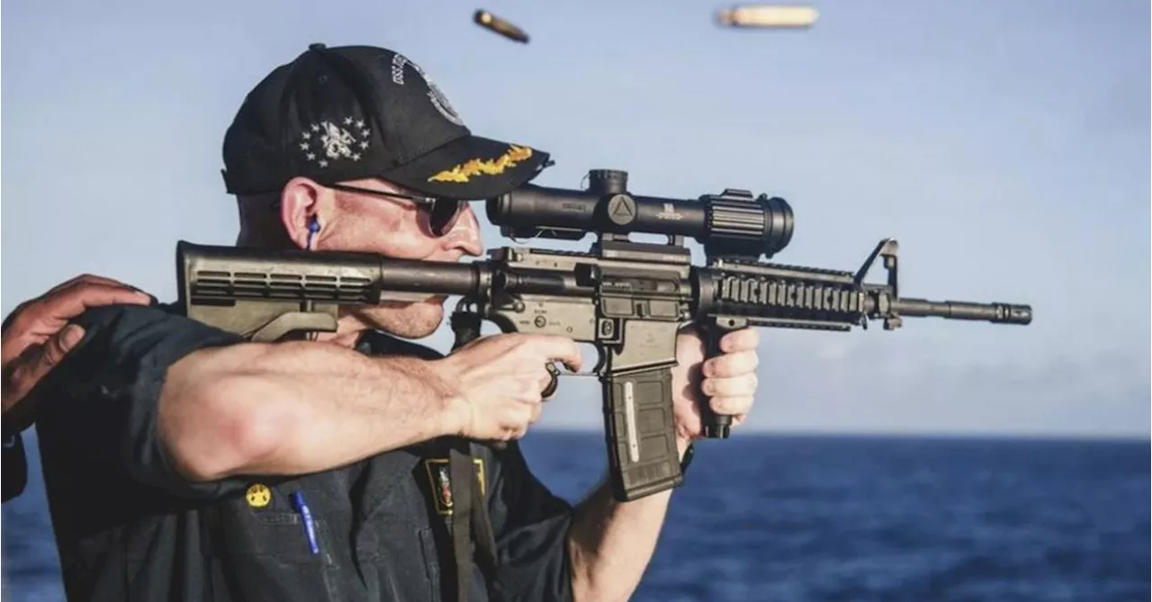 US Navy fires warship commander over photo of rifle with backward scope