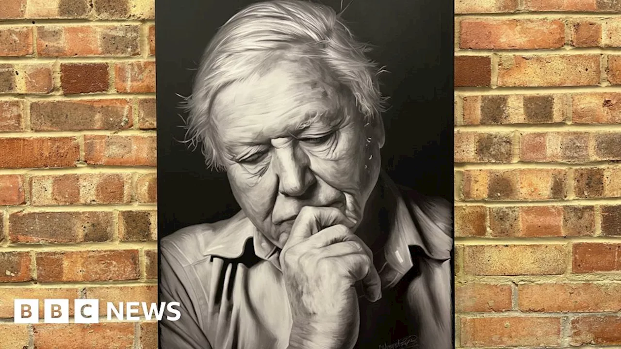 Sir David Attenborough painting being auctioned for charity