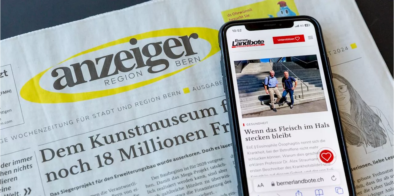 Medien Bern: Anzeiger Region Bern und Berner Landbote in Geldnot