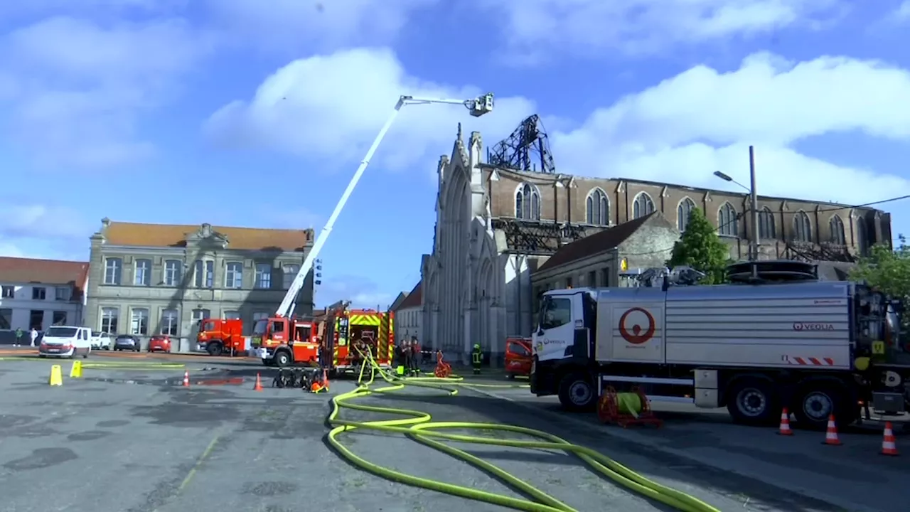 Incendie de l'église Immaculée-Conception à Saint-Omer: un suspect placé en garde à vue