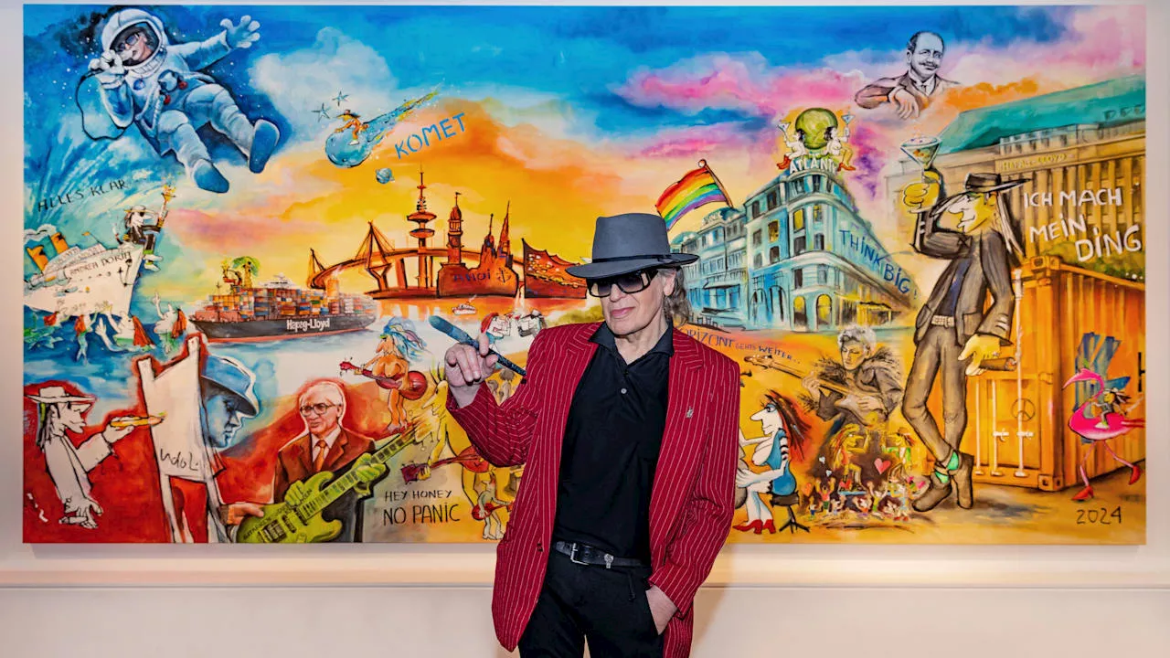 Udo Lindenberg malte ein Jahr an seinem größten Bild – gezeigt wird es in Hamburg