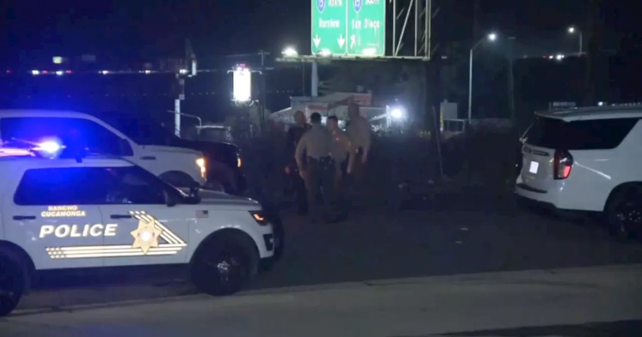 Suspect fires shots at security guard and carjacks man outside of San Bernardino gas station