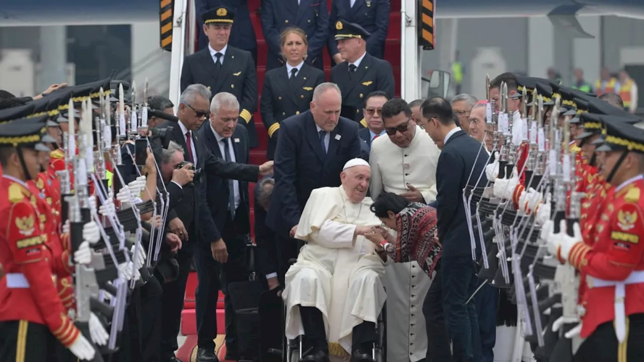 Pope Francis arrives in Muslim-majority Indonesia to start Asia-Pacific tour