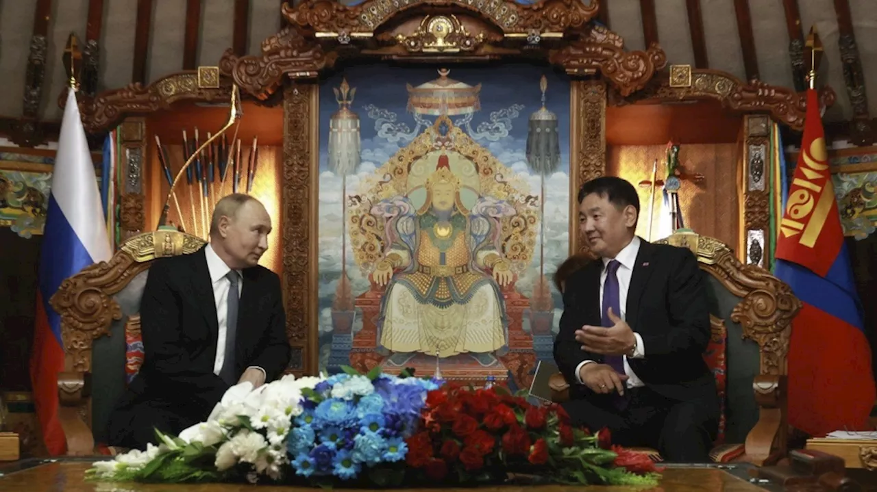 Mongolia ignores an international warrant for Putin's arrest, giving him a red-carpet welcome