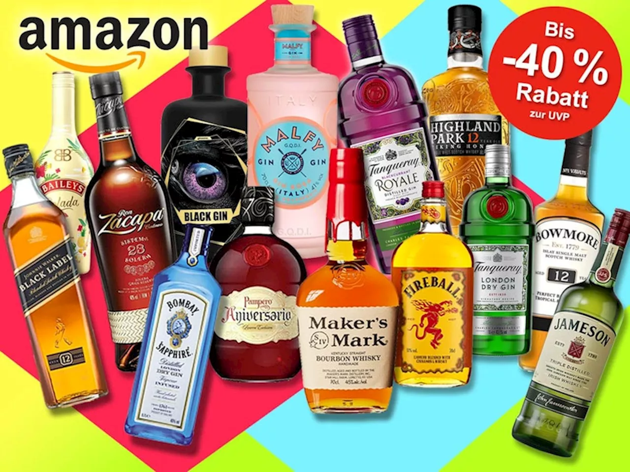 Mega Spirituosen Sale in den Amazon September Angeboten: Jetzt bis 40% Rabatt auf Whiskys, Gins, Rums und Co.