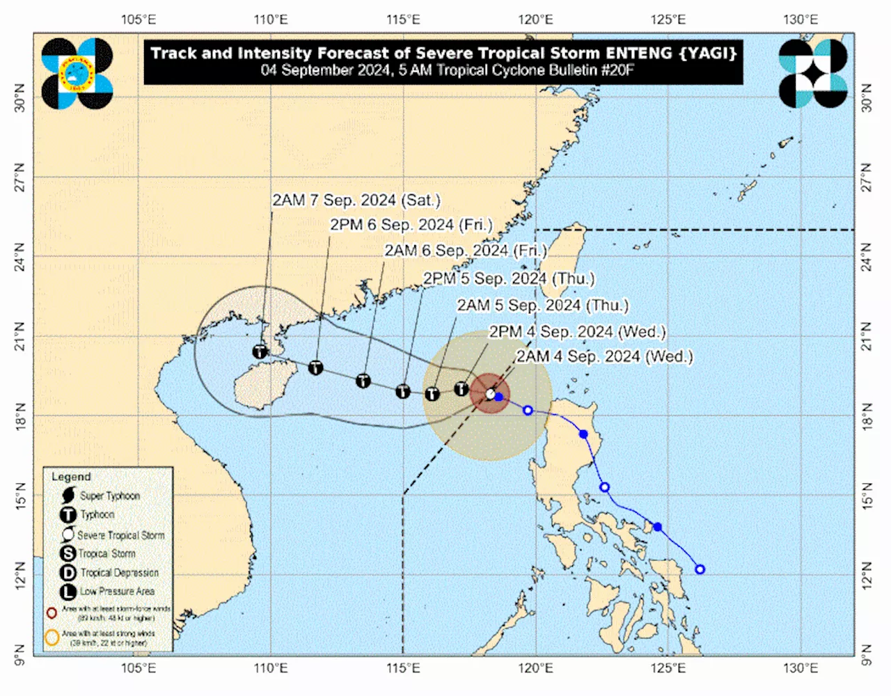 PAGASA: Enteng exits PAR but rains to persist