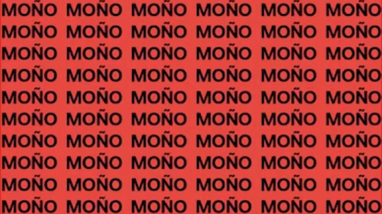 Sólo una mente demasiado brillante puede encontrar la palabra 'MONO’ en menos de 10 segundos