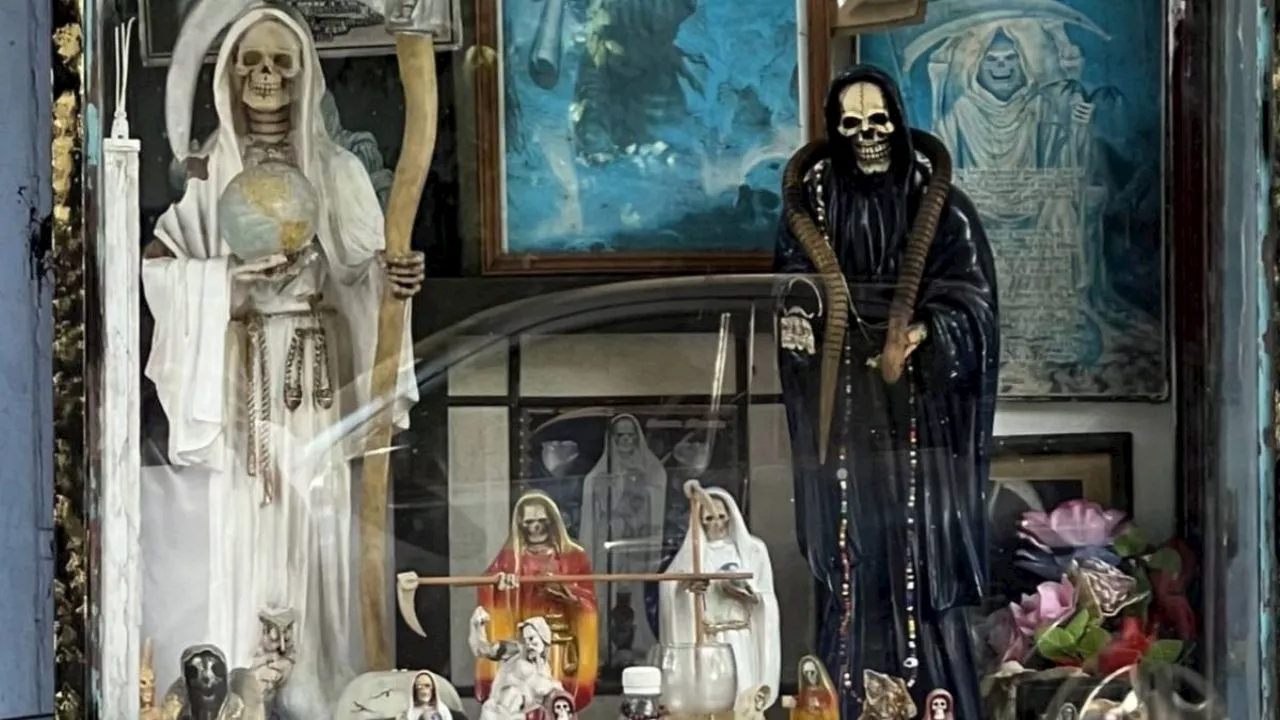 VIDEO: cae “El Edwin” con todo y su tétrico altar de la Santa Muerte con pirañas