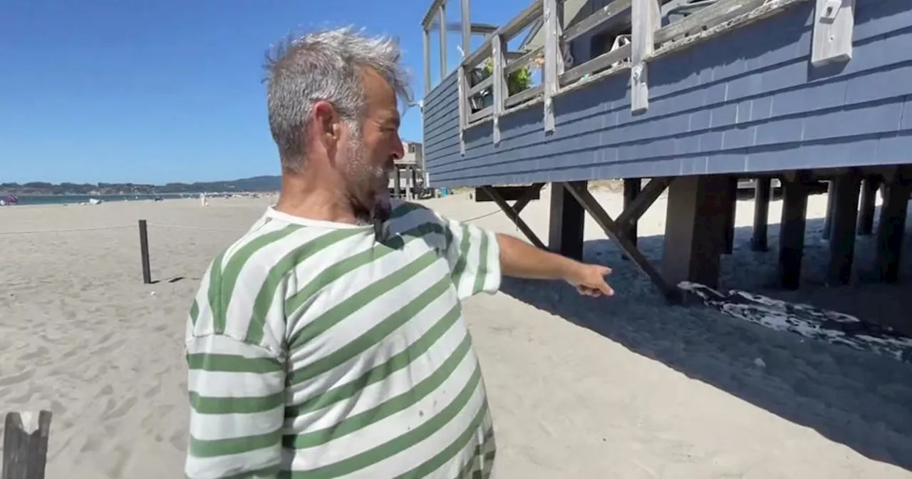 Marin beachgoers met with fences along property lines