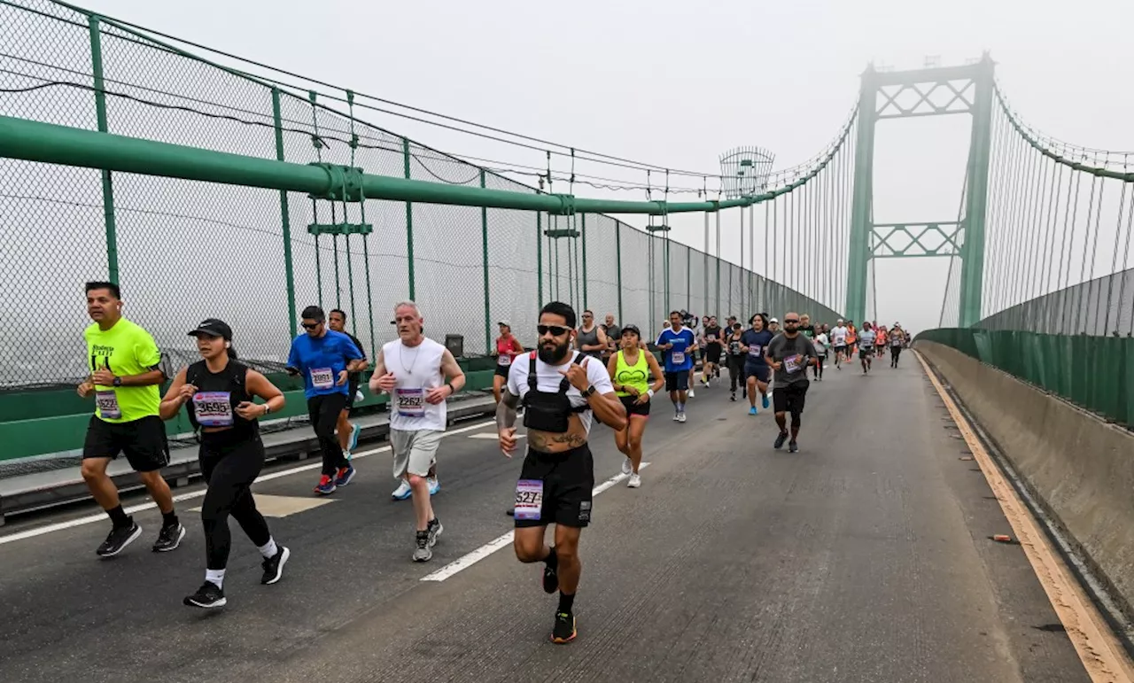 Runners, walkers ‘conquer’ the Vincent Thomas Bridge for 15th year