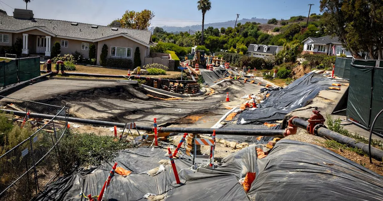 Worsening landslide forces power cut to 105 more homes in Rancho Palos Verdes