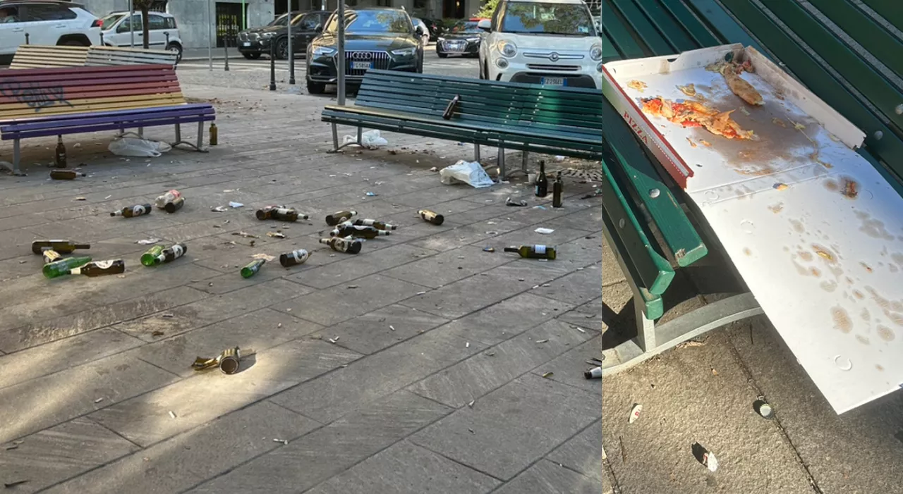 Milano, bivacchi e degrado a Porta Venezia: piazza Lavater ridotta a una discarica