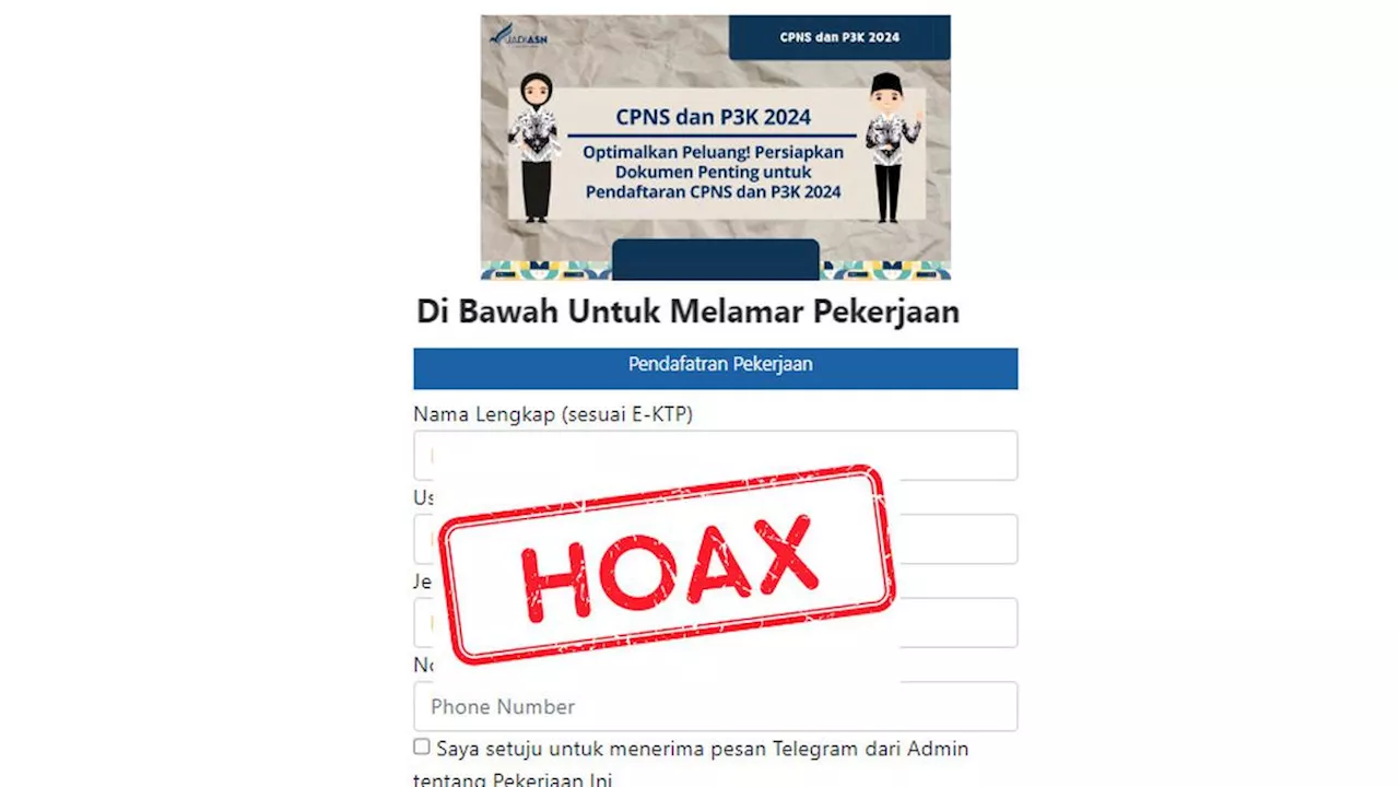 Awas Terkecoh Pendaftaran CPNS 2024 Palsu, Simak Daftar Hoaksnya