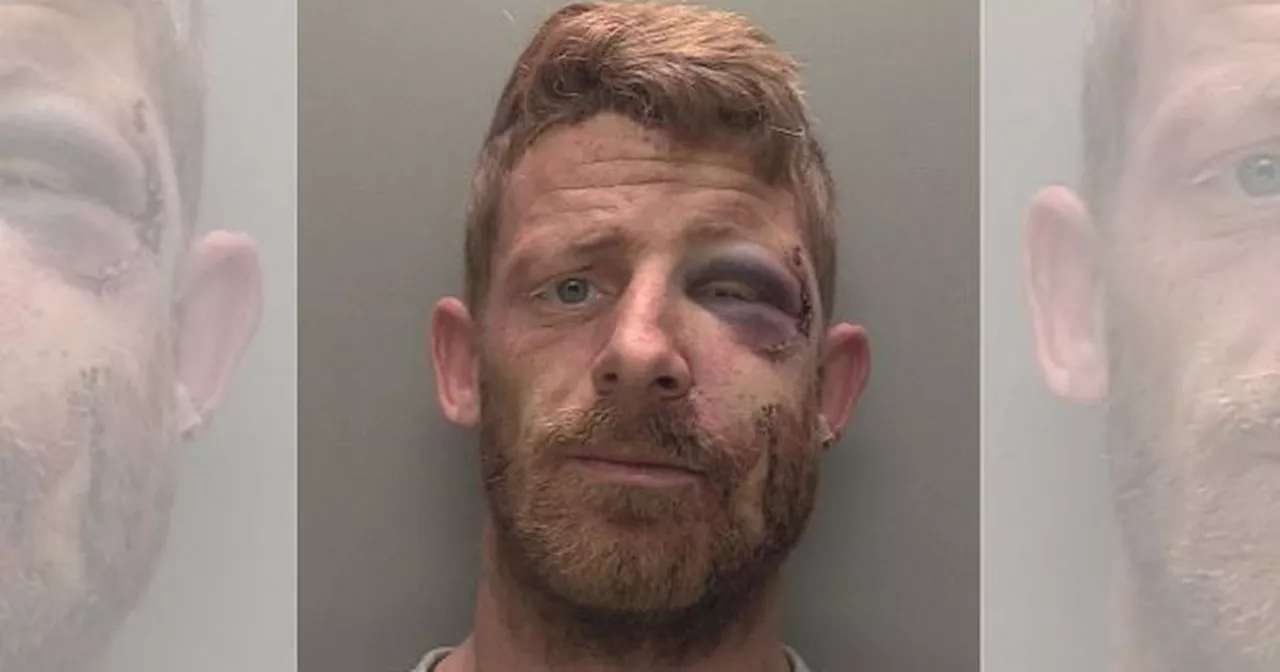 Thug beat up terrified girlfriend before receiving a taste of his own medicine