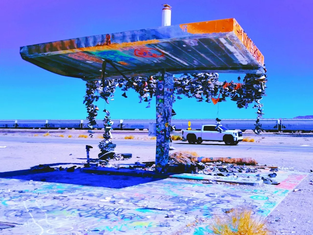 Thousands of shoes left behind in dusty California ghost town