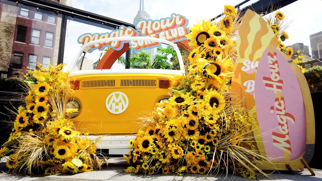 Step inside a 70's inspired NYC pop-up for an instant beach getaway