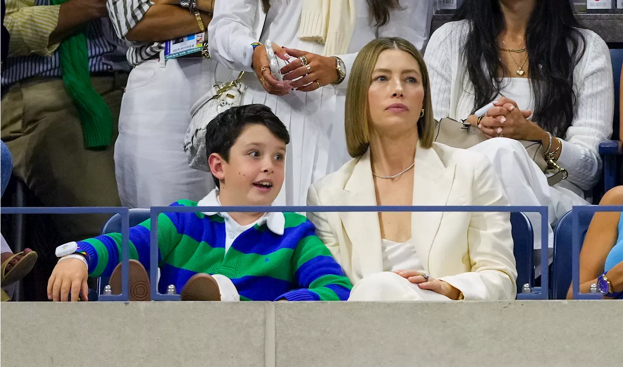 Jessica Biel and son Silas serve up sweet bonding moment at US Open