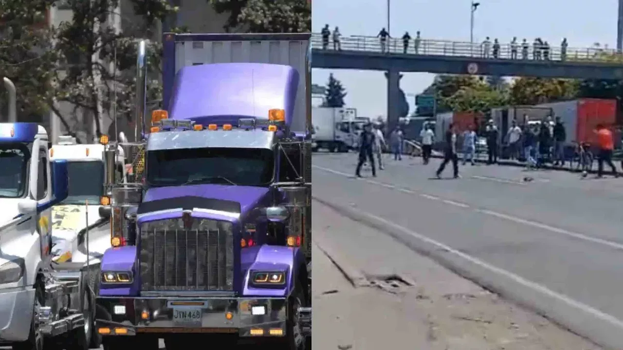 Paro de camioneros conductores aprovechan los bloqueos para jugar