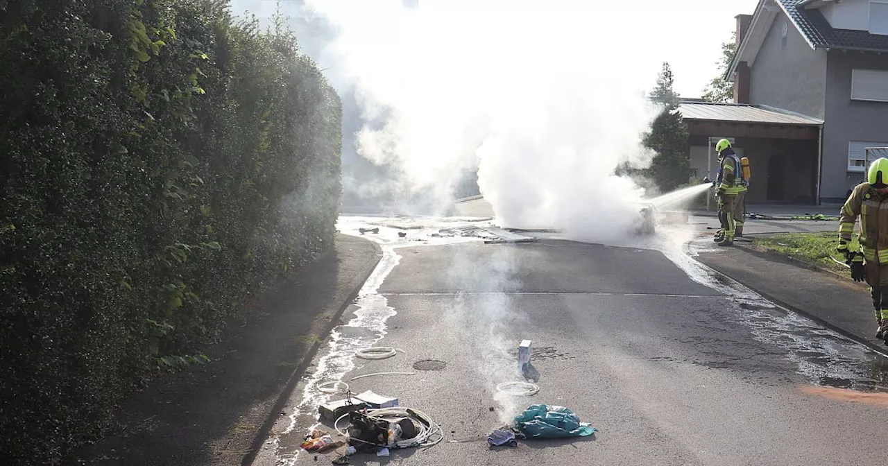 Brand auf Glasfaserbaustelle in Bad Lippspringe