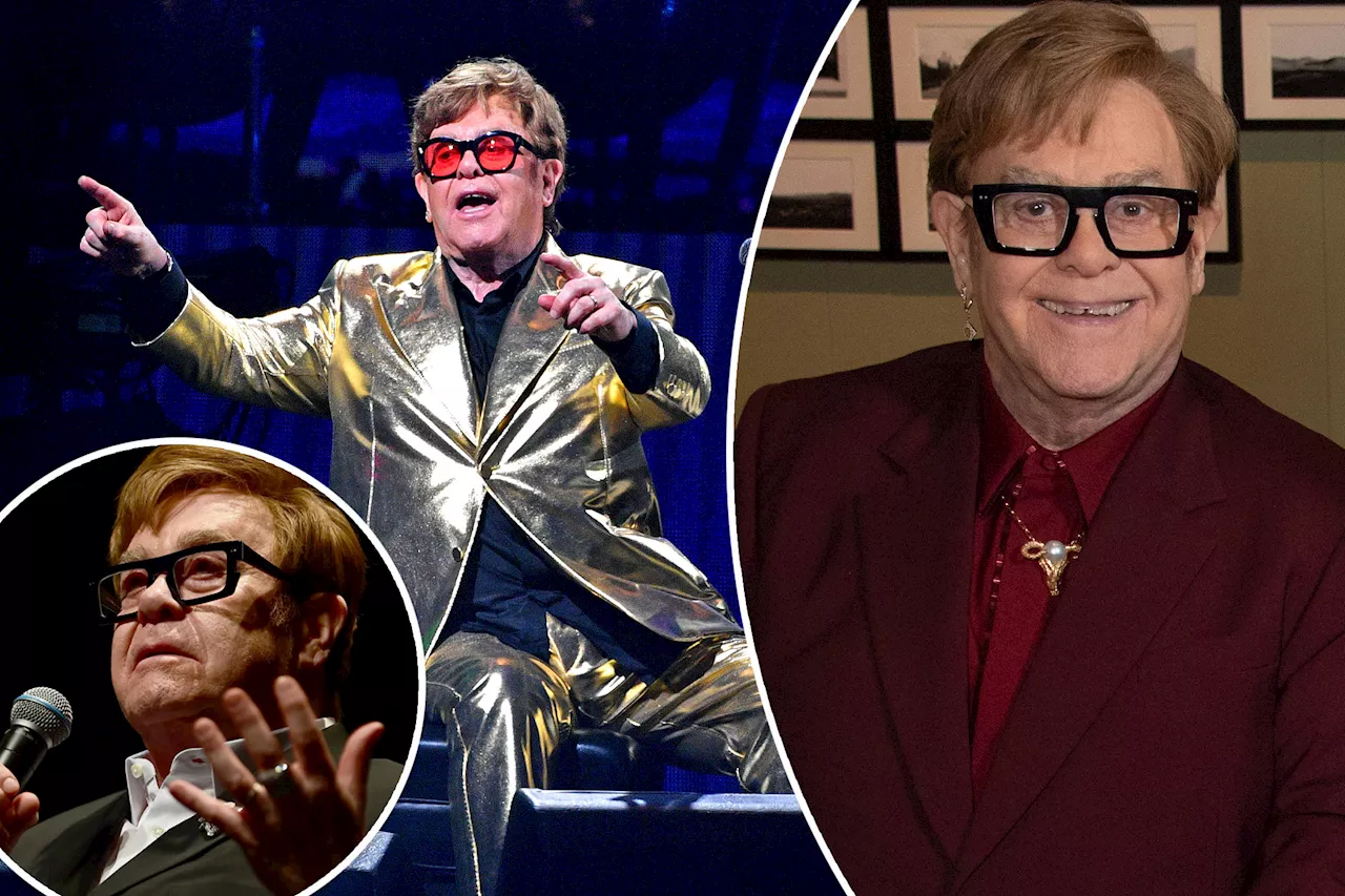 Elton John reveals 'severe eye infection' has limited his vision