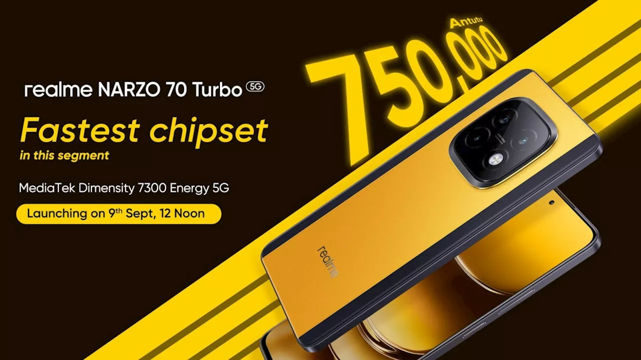 Realme NARZO 70 Turbo arrives with the “fastest chipset” in the mid-range segment