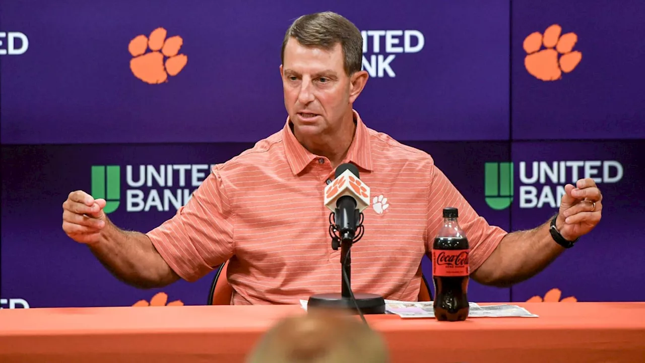 Dabo Swinney Reveals Injury Update on Multiple Clemson Tigers Players