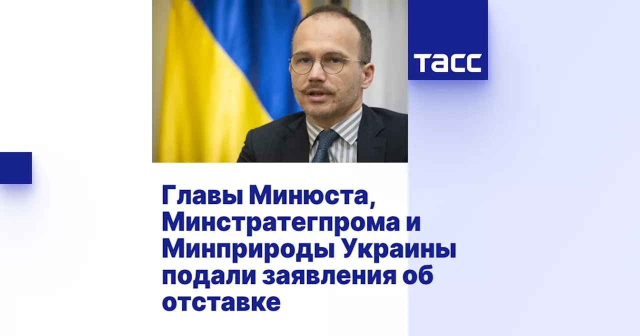 Главы Минюста, Минстратегпрома и Минприроды Украины подали заявления об отставке