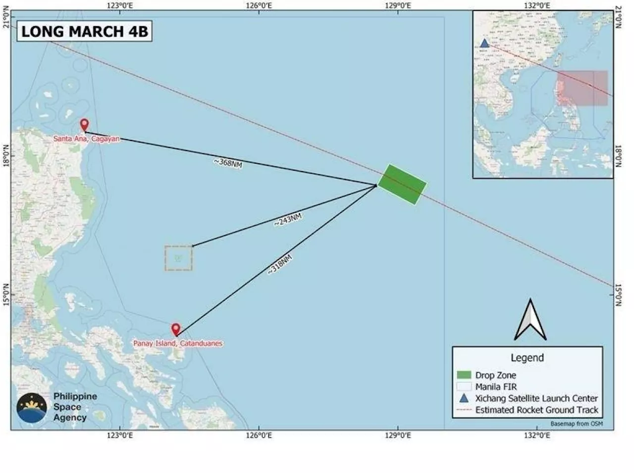 Debris from China rocket launch expected to have fallen on PH territory