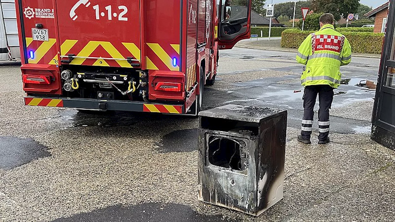 Tankstation brød i brand, mens ejer var væk: