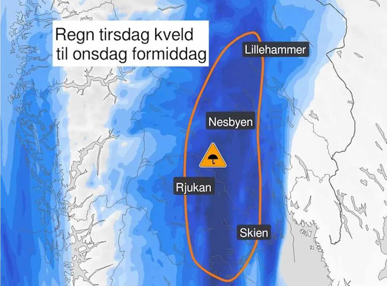 Flere farevarsler på Østlandet: – Det skal bøtte ned