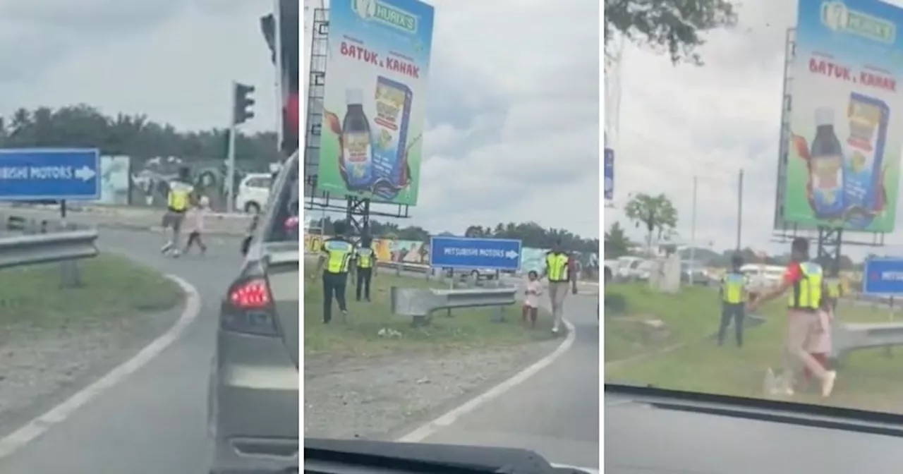 WATCH: M'sian Authorities Chase Down Illegal Immigrant Girl Asking for Alms at Lahad Datu Traffic Light Junction