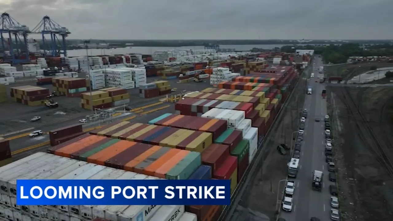 US port strike by 45,000 dockworkers is all but certain to begin at midnight