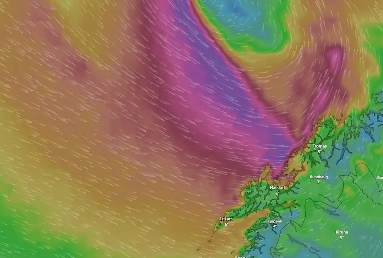 Her kommer stormen mot Troms: – Trær kan velte og Sandnessundbrua kan bli stengt i perioder