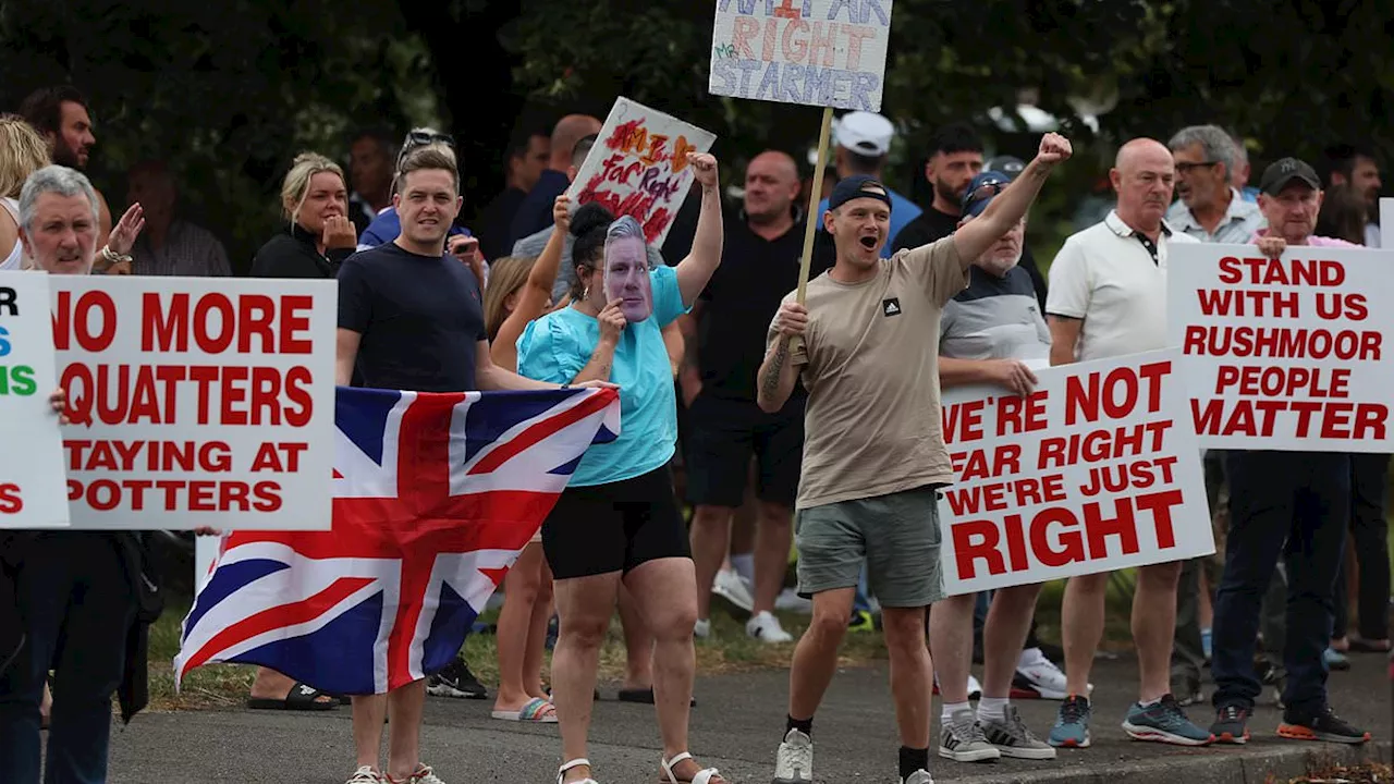 Girl, 13, cries on her mother's shoulder as she becomes youngest female rioter sentenced after...