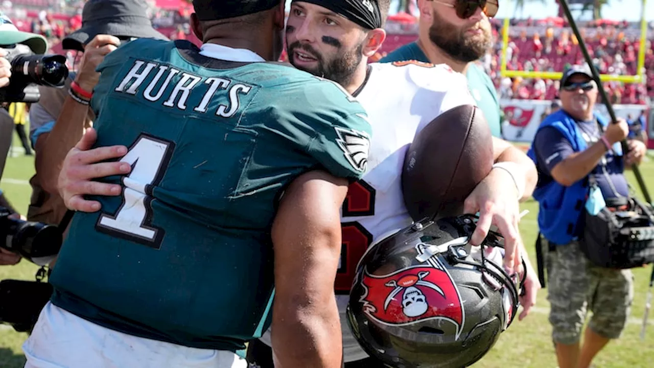 Baker Mayfield throws for 347 yards to lead Bucs over Eagles