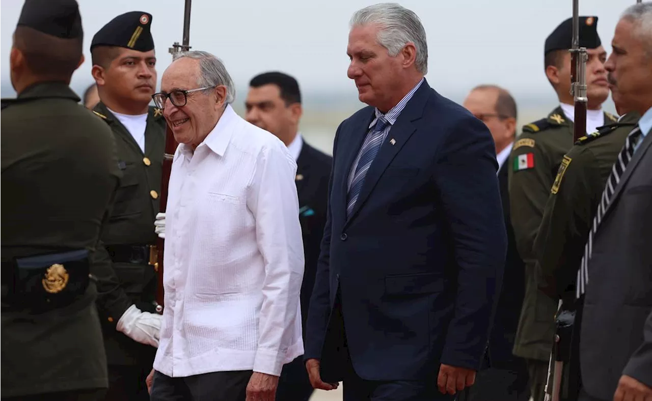 Miguel Díaz-Canel, presidente de Cuba, llega a México para investidura de Claudia Sheinbaum