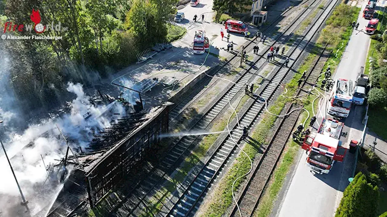 Bgld: Schuppenbrand auf dem Bahnhofsgelände in Großpetersdorf → Alarmstufe B3 ausgelöst