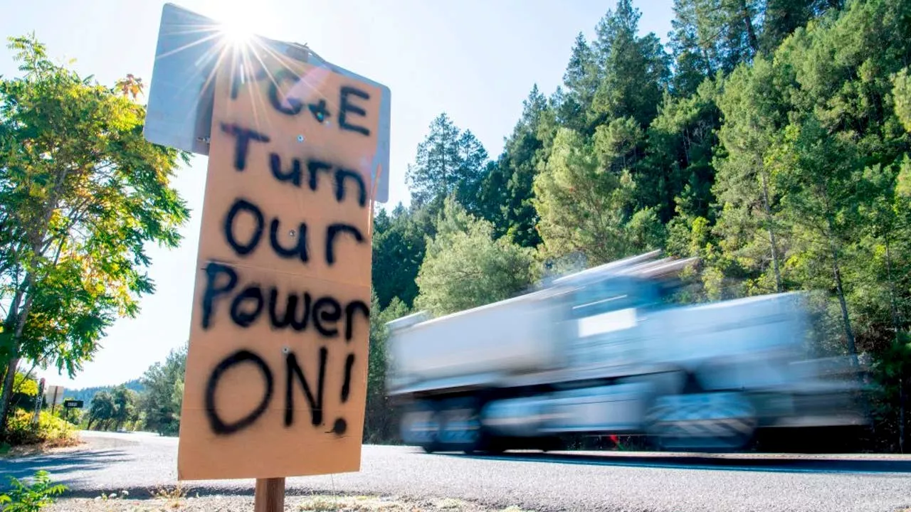 PG&E shutting off power to parts of Napa County, Northern California