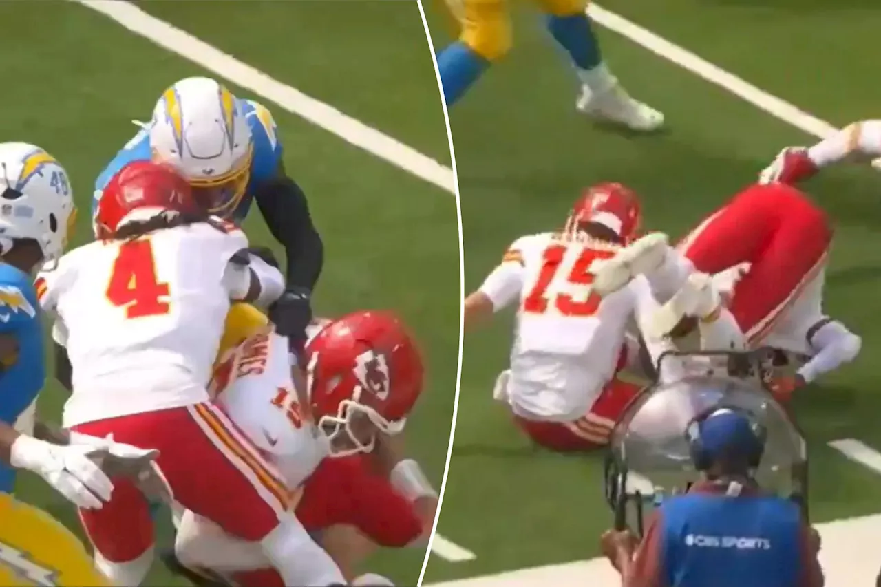 Chiefs' Rashee Rice feared to have torn ACL after hit from Patrick Mahomes