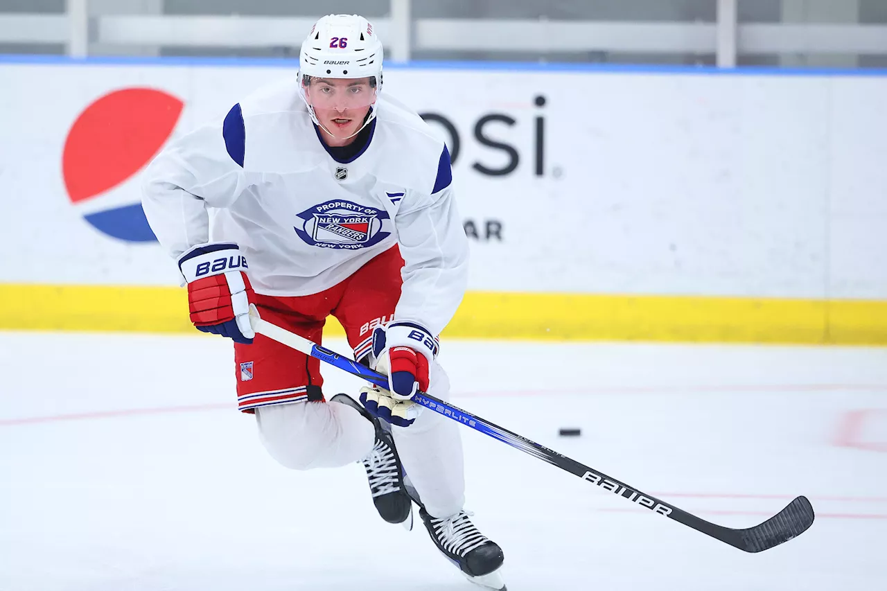 Jimmy Vesey exits Rangers' training camp practice with lower-body injury