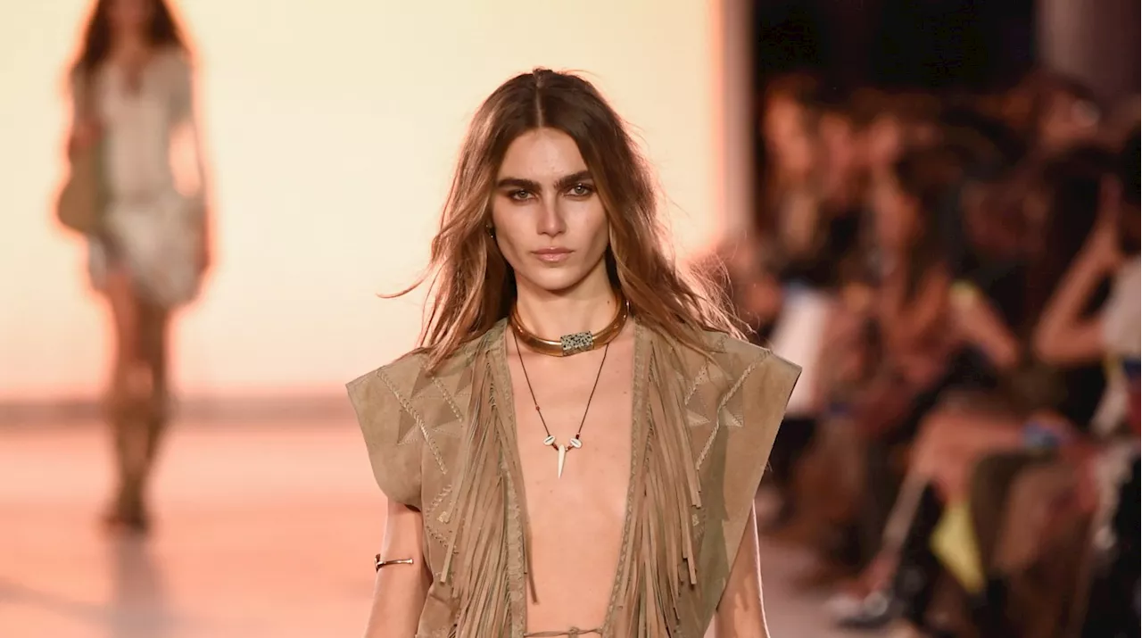 Isabel Marant Spring 2025: Leggy Boho Warrior Women