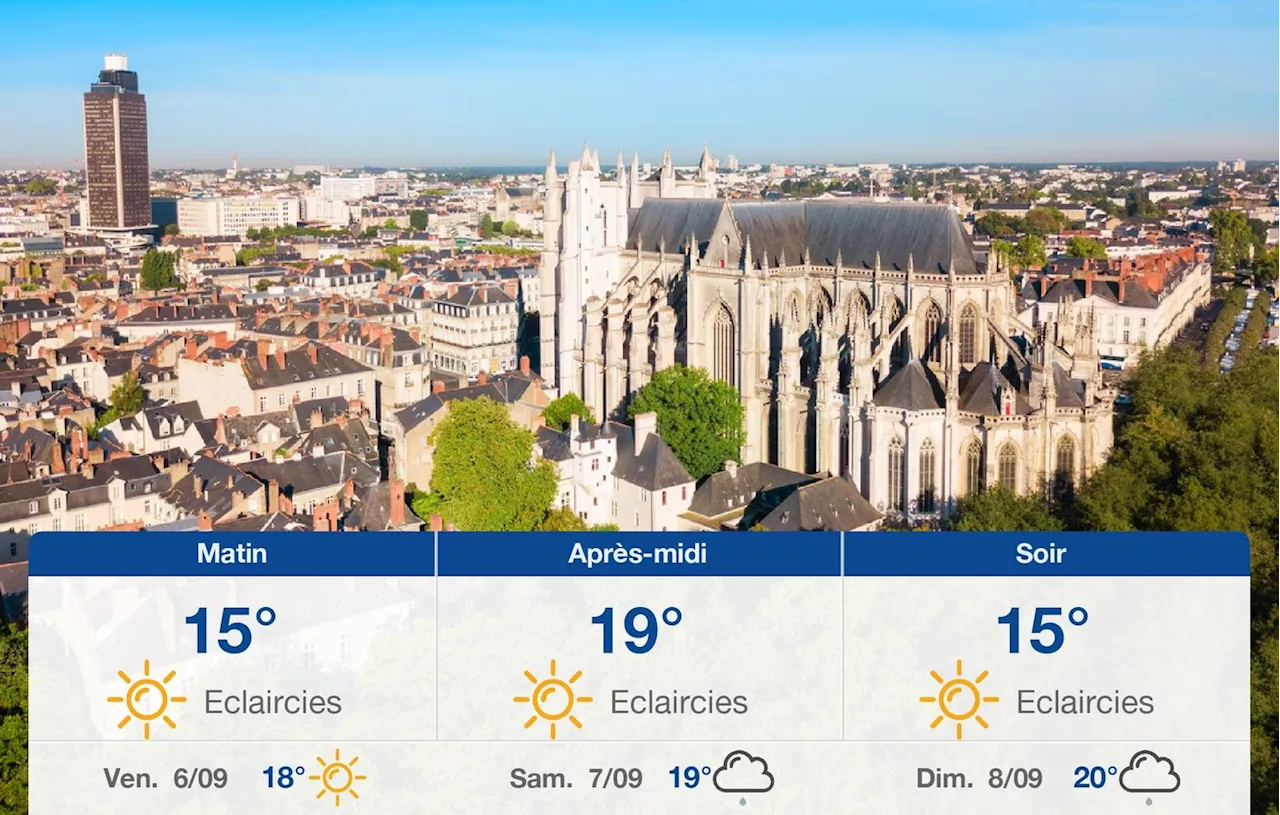 Météo Nantes: prévisions du jeudi 5 septembre 2024