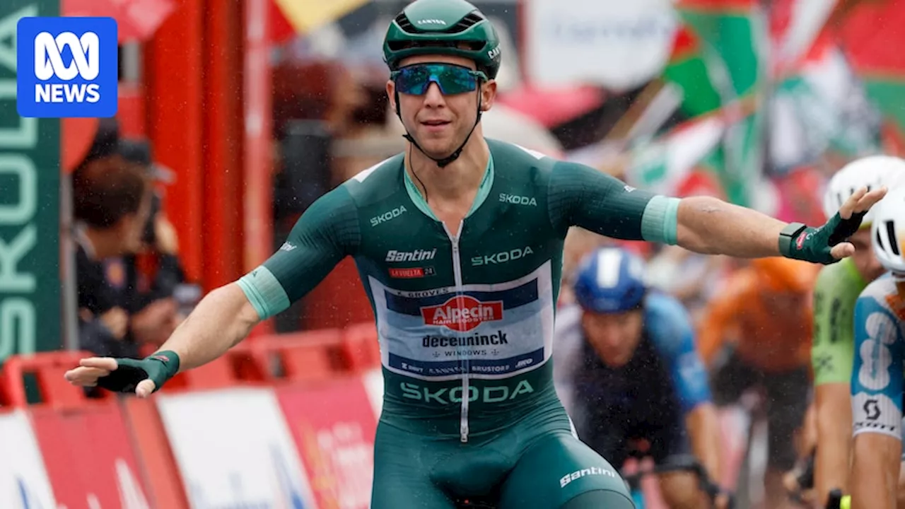 Kaden Groves wins stage 17 of Vuelta a España, Ben O'Connor retains overall lead